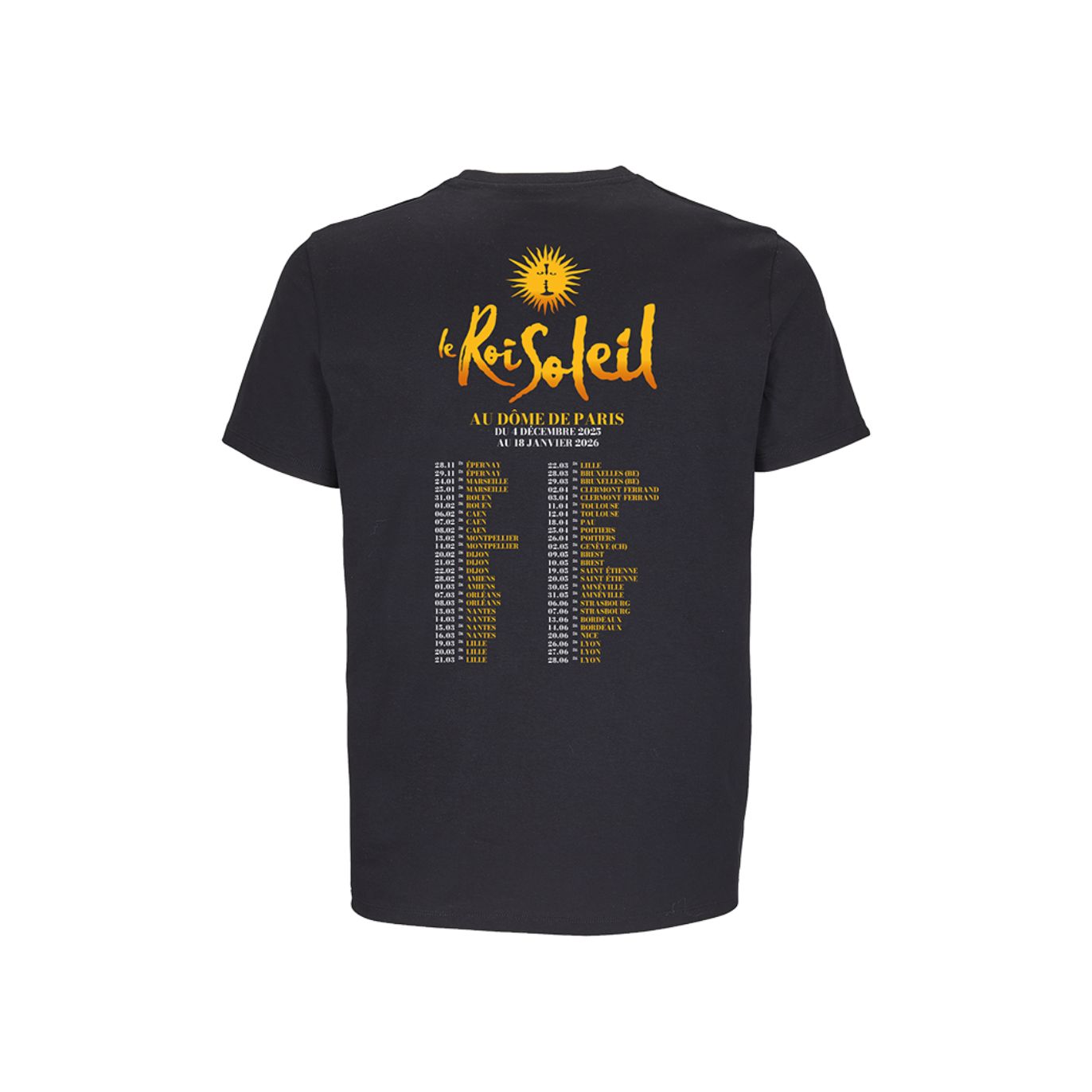 T-shirt Affiche Dates NOIR