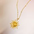 Collier Soleil Le Roi Soleil en acier inoxydable