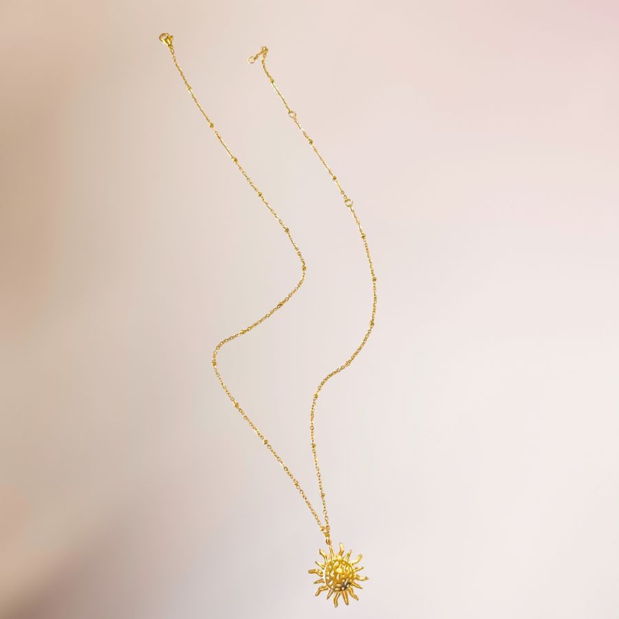 Collier Soleil Le Roi Soleil en acier inoxydable