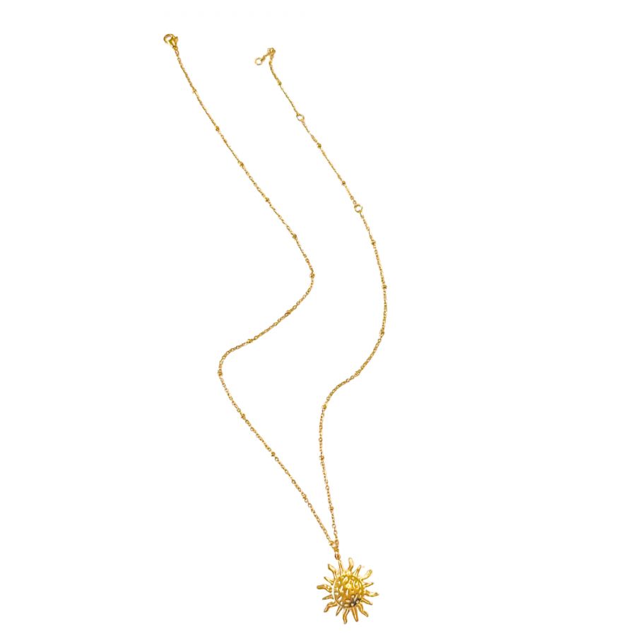 Collier Soleil Le Roi Soleil en acier inoxydable